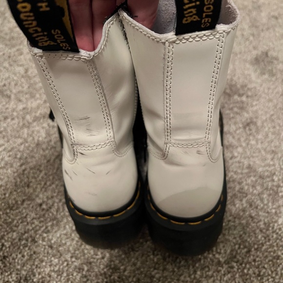 Dr. Martens Jadon White Platform Boots - Picture 6 of 7